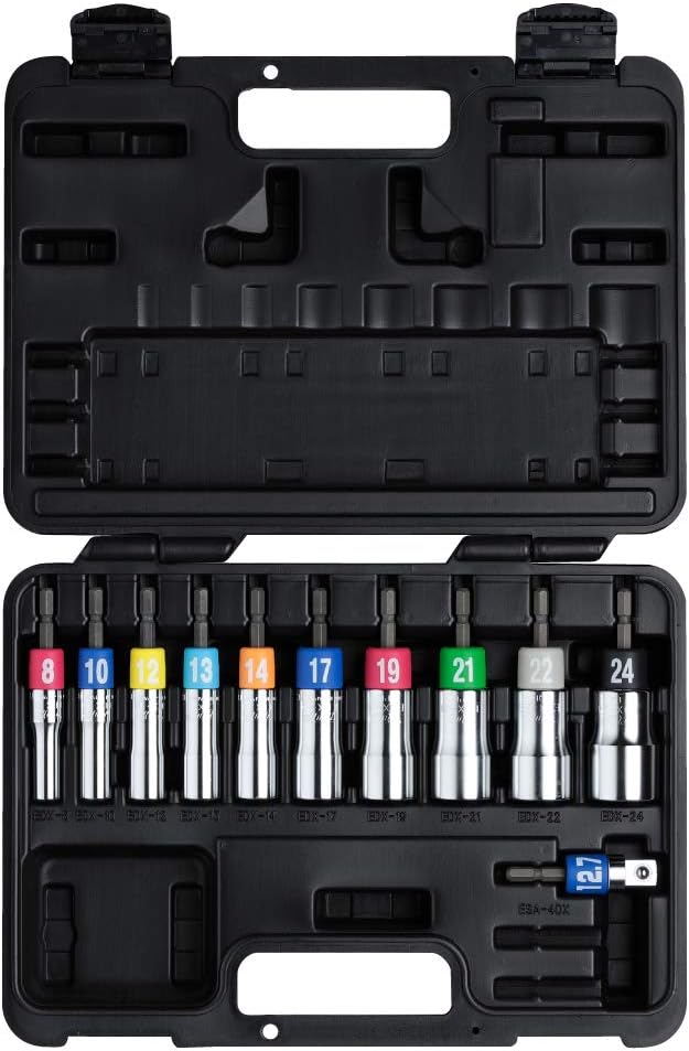 TOP 電動ドリル用 αソケット11本組セット EDX-824AS