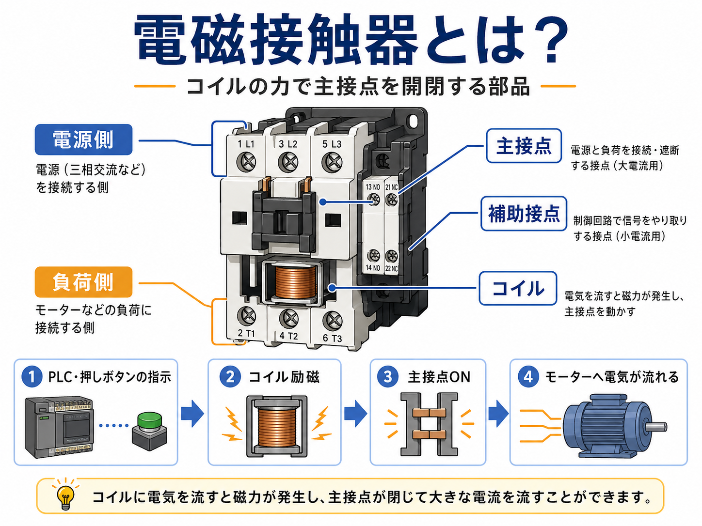 電磁接触器とスイッチの違いの記事イメージ