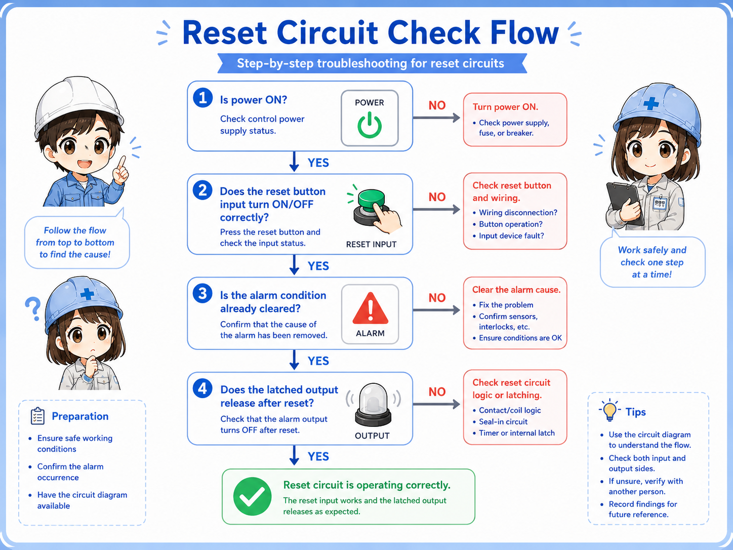 Field check flow for a reset circuit that does not clear a held state