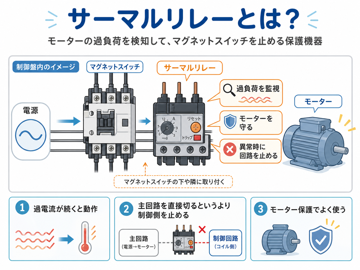 サーマルリレーの基本を解説する記事イメージ